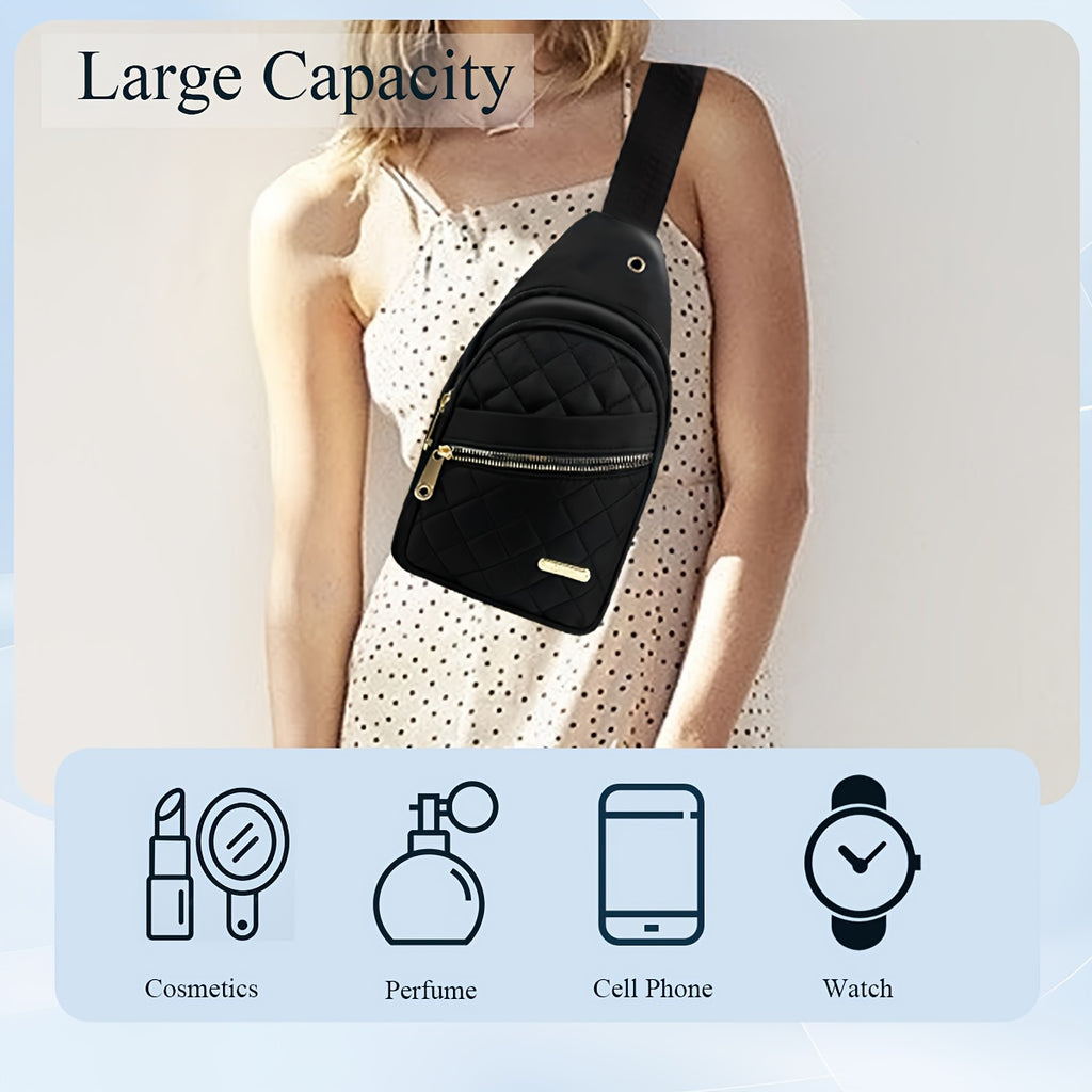 Small Sling Backpack Crossbody Sling for Women Men, Chest Daypack Fanny Pack Cross Body for Outdoors Hiking Traveling