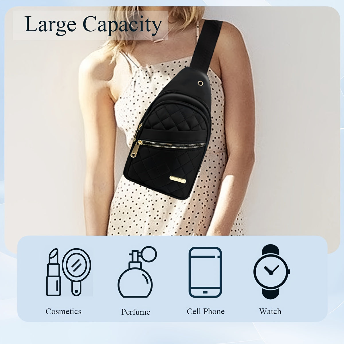 Small Sling Backpack Crossbody Sling for Women Men, Chest Daypack Fanny Pack Cross Body for Outdoors Hiking Traveling