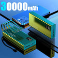 50000mah Power Bank 120W Fast Charging Built-in Cable External Large Battery Portable Charger For iPhone Samsung Xiaomi