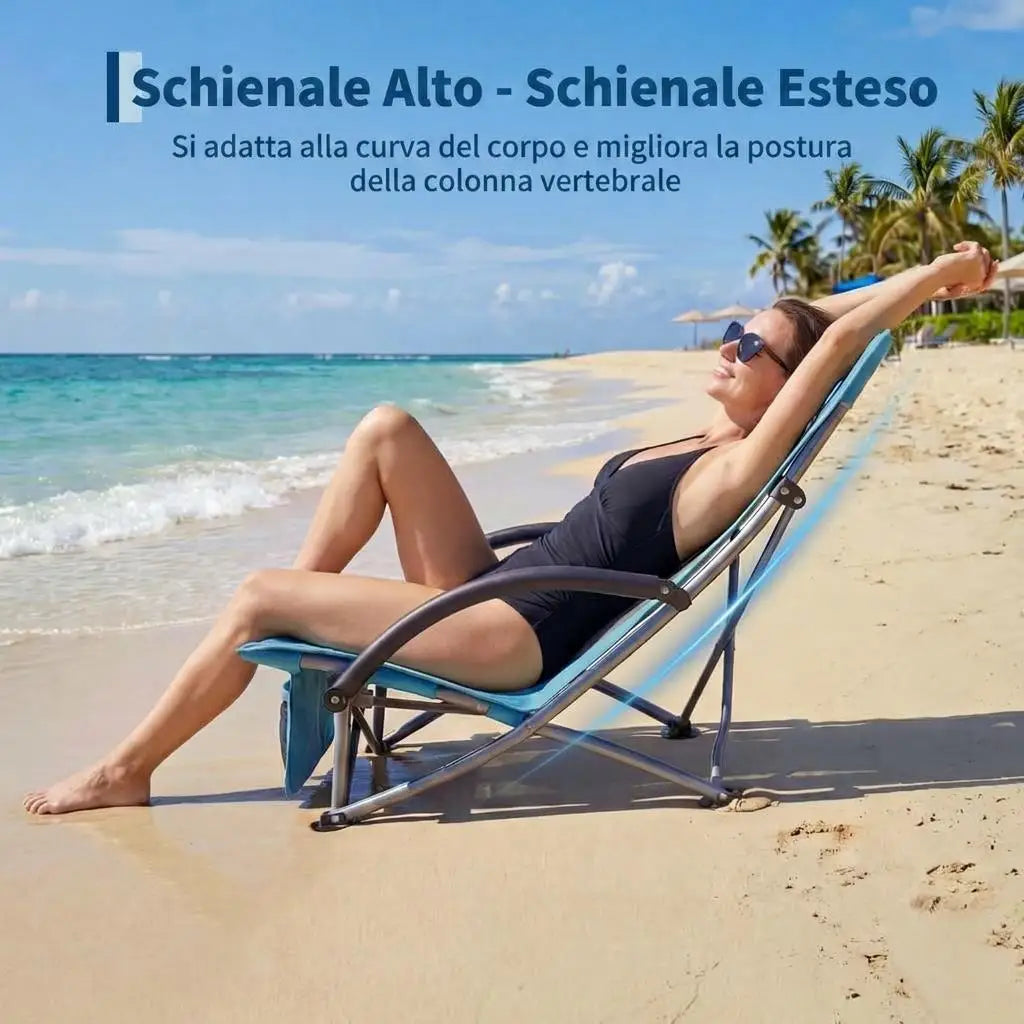 High Back Folding Beach Chair