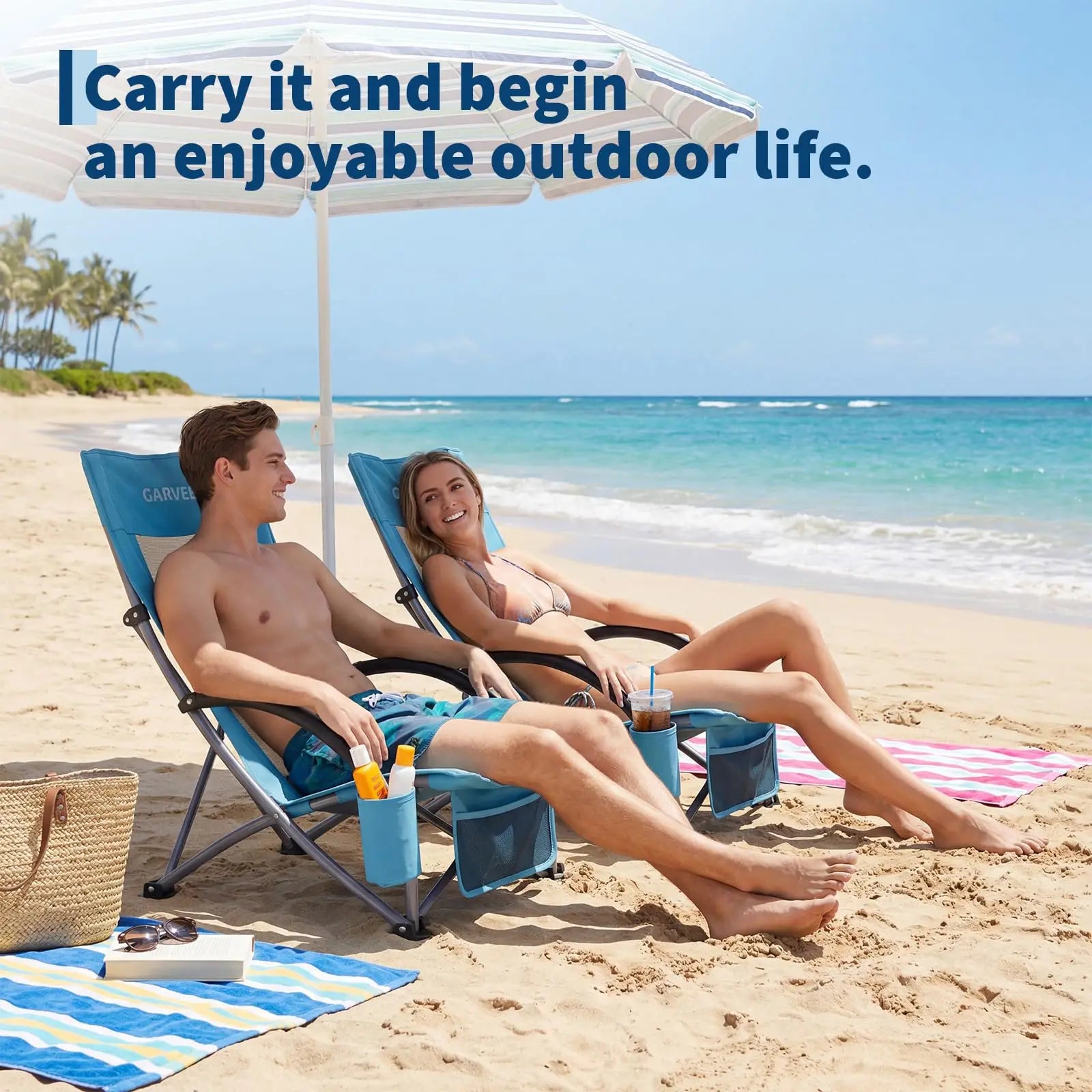 High Back Folding Beach Chair