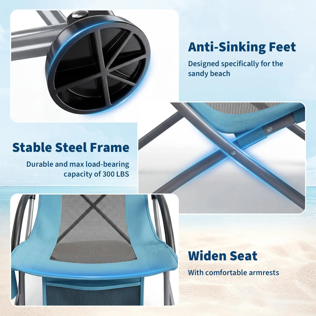 High Back Folding Beach Chair