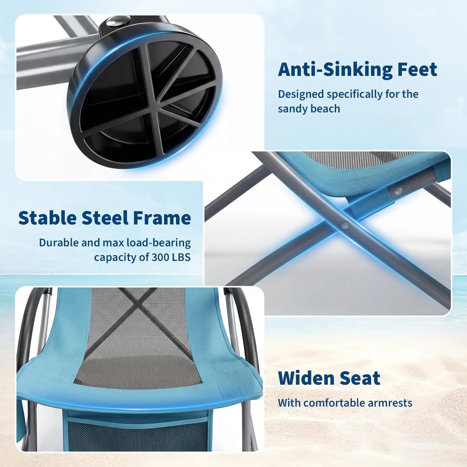 High Back Folding Beach Chair