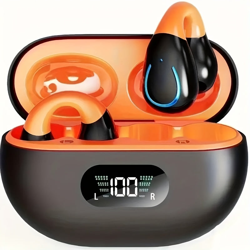 Truly Open Wireless Earphones (Wireless 6.0 TWS), Experience 360° Ambient Awareness & All-day Comfort. Secure Open-ear Fit For Sports/fitness. Advanced ENC Delivers Crystal-clear Calls. Intuitive Touch Control. LED Digital Charging Box With Real-tim